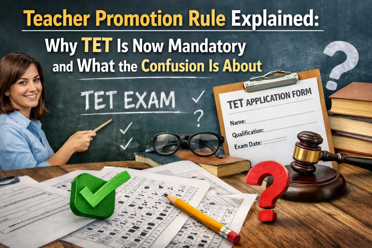Teacher Promotion Rule Explained: Why TET Is Now Mandatory and What the Confusion Is About