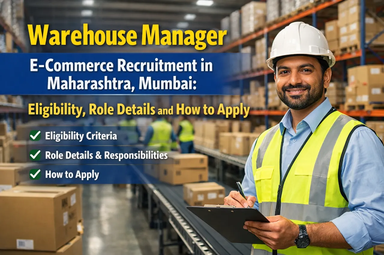 Warehouse Manager – E-Commerce Recruitment in Maharashtra, Mumbai: Eligibility, Role Details and How to Apply