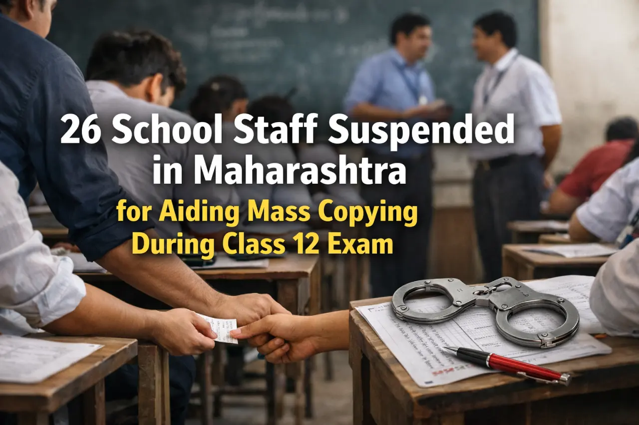 26 School Staff Suspended in Maharashtra for Aiding Mass Copying During Class 12 Exam