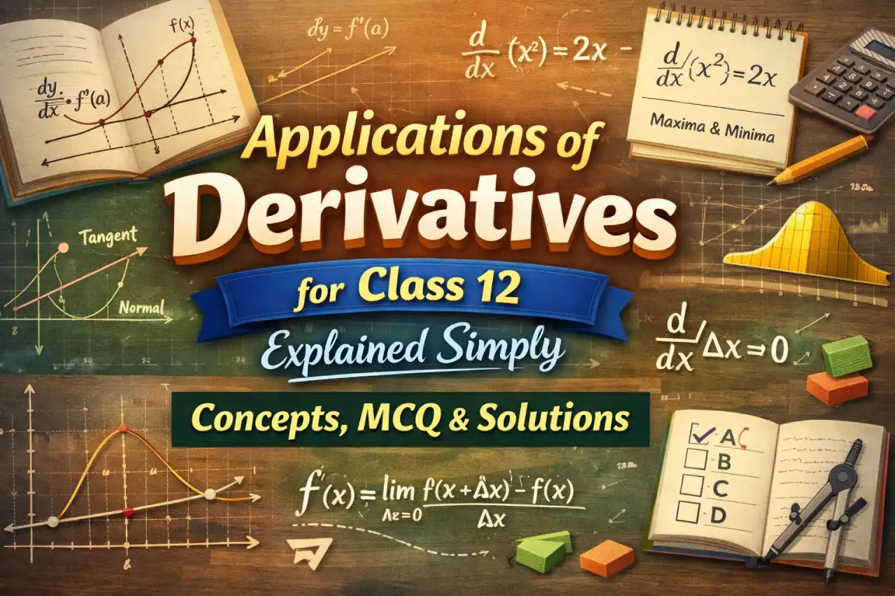Applications of Derivatives for Class 12 Explained Simply: Concepts, MCQ & Solutions