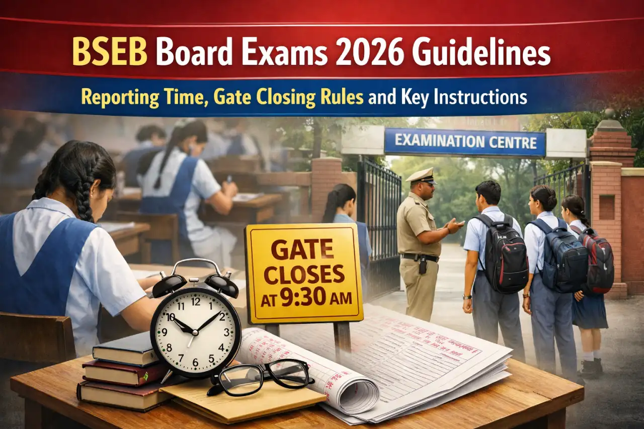 BSEB Board Exams 2026 Guidelines: Reporting Time, Gate Closing Rules and Key Instructions