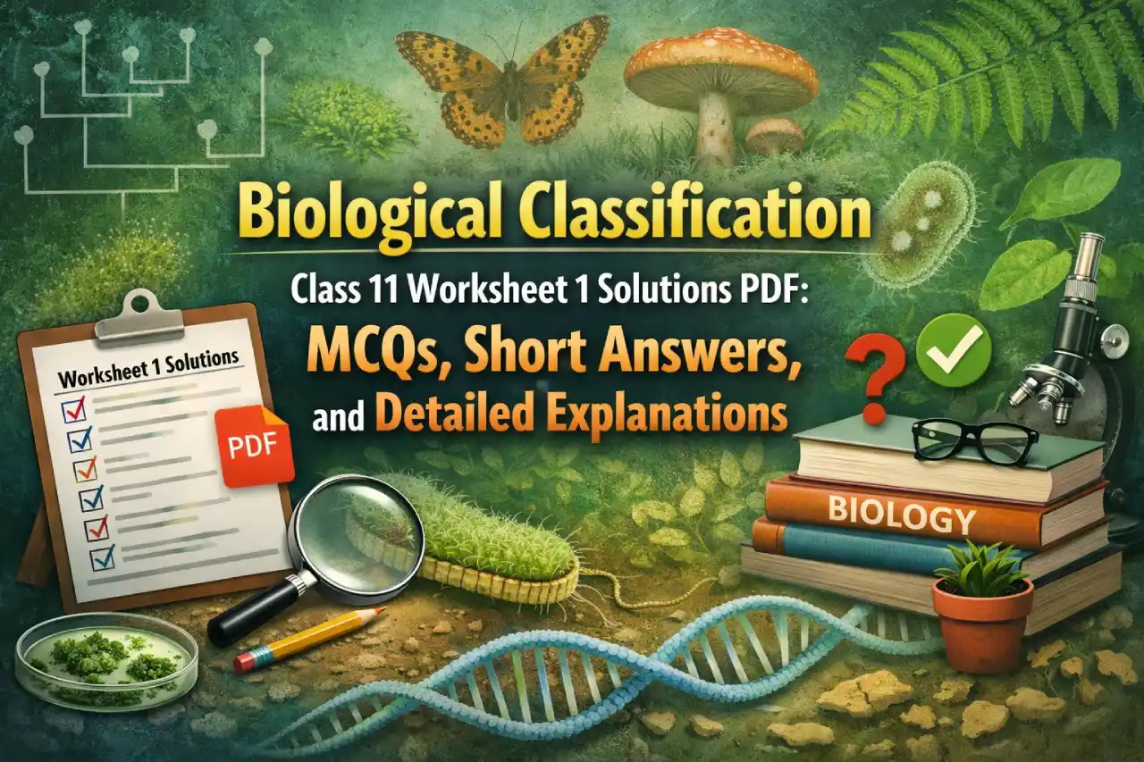 Biological Classification Class 11 Worksheet 1 Solutions PDF: MCQs, Short Answers, and Detailed Explanations