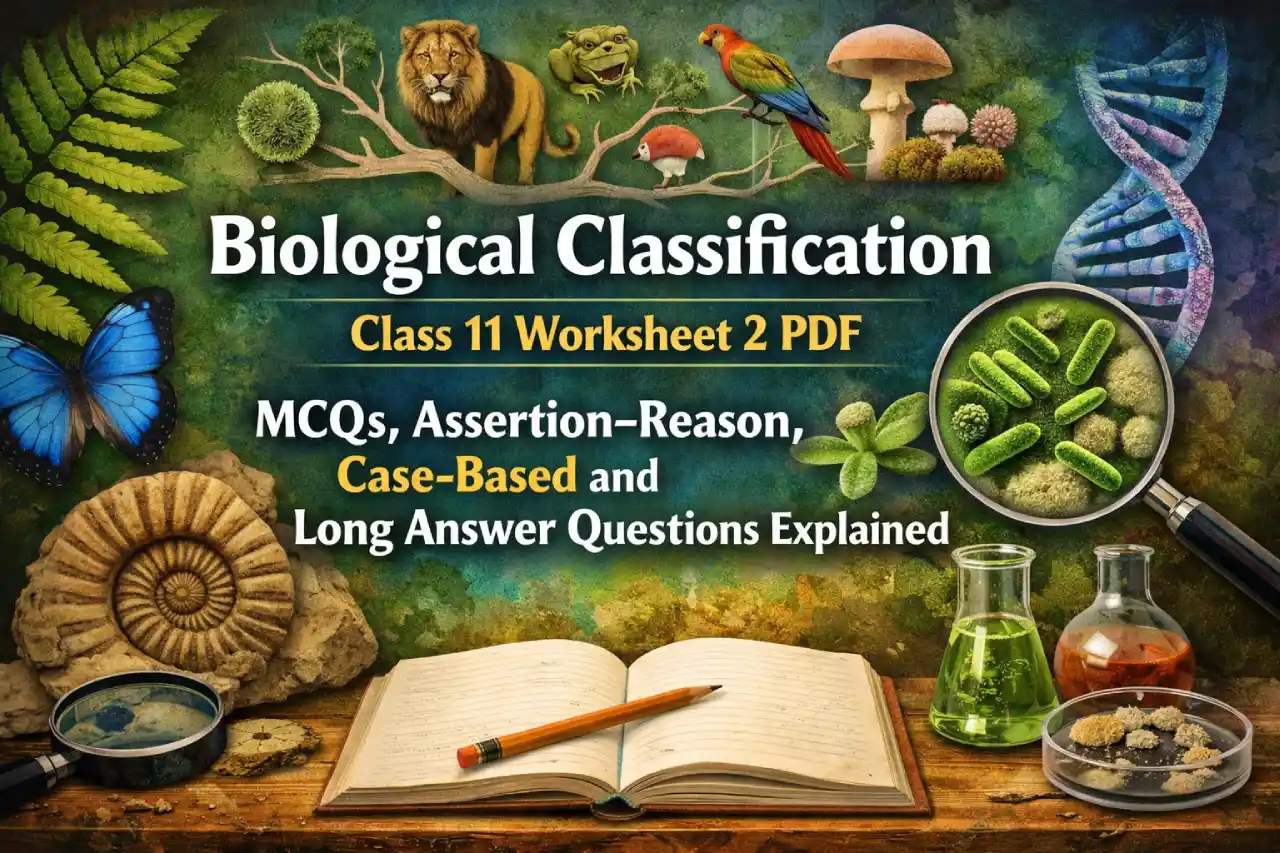 Biological Classification Class 11 Worksheet 2 PDF: MCQs, Assertion–Reason, Case-Based and Long Answer Questions Explained