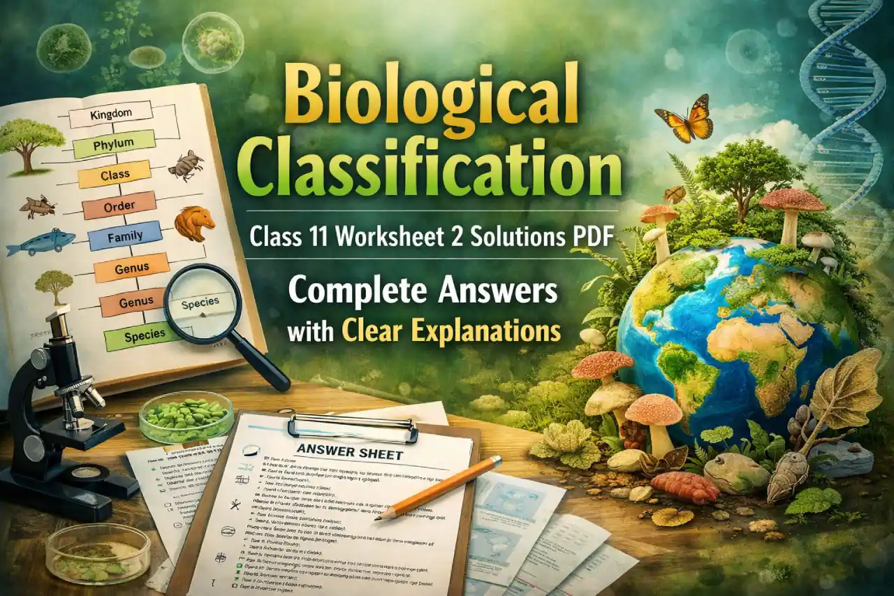 Biological Classification Class 11 Worksheet 2 Solutions PDF: Complete Answers with Clear Explanations