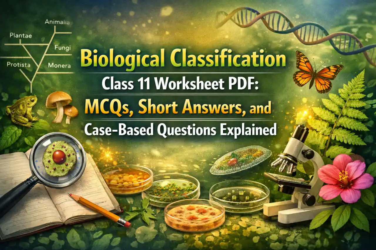 Biological Classification Class 11 Worksheet PDF: MCQs, Short Answers, and Case-Based Questions Explained