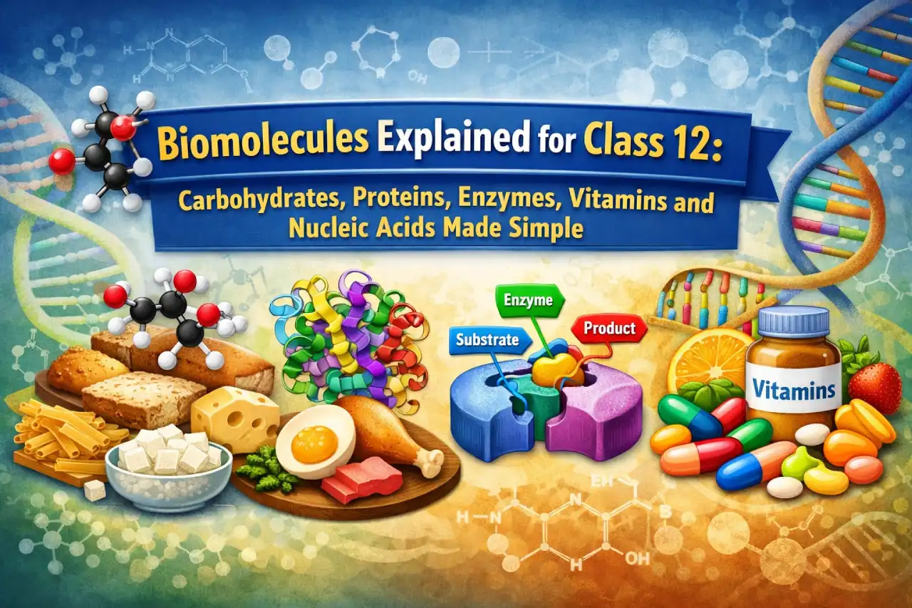 Biomolecules Explained for Class 12: Carbohydrates, Proteins, Enzymes, Vitamins and Nucleic Acids Made Simple