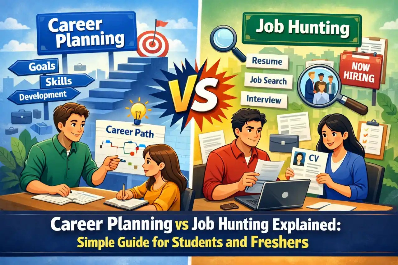 Career Planning vs Job Hunting Explained: Simple Guide for Students and Freshers