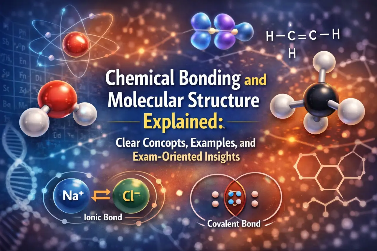 Chemical Bonding and Molecular Structure Explained: Clear Concepts, Examples, and Exam-Oriented Insights