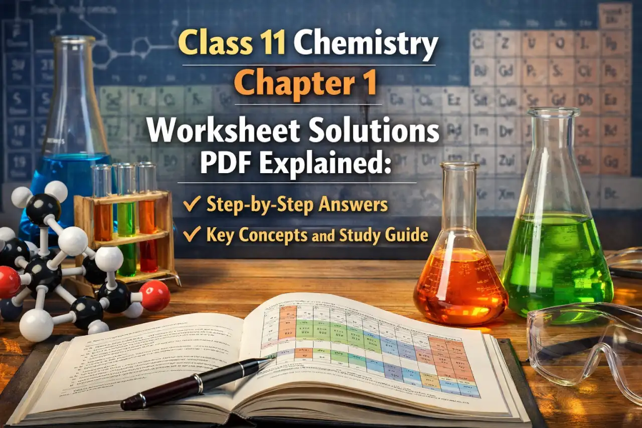 Class 11 Chemistry Chapter 1 Worksheet Solutions PDF Explained: Step-by-Step Answers, Key Concepts and Study Guide