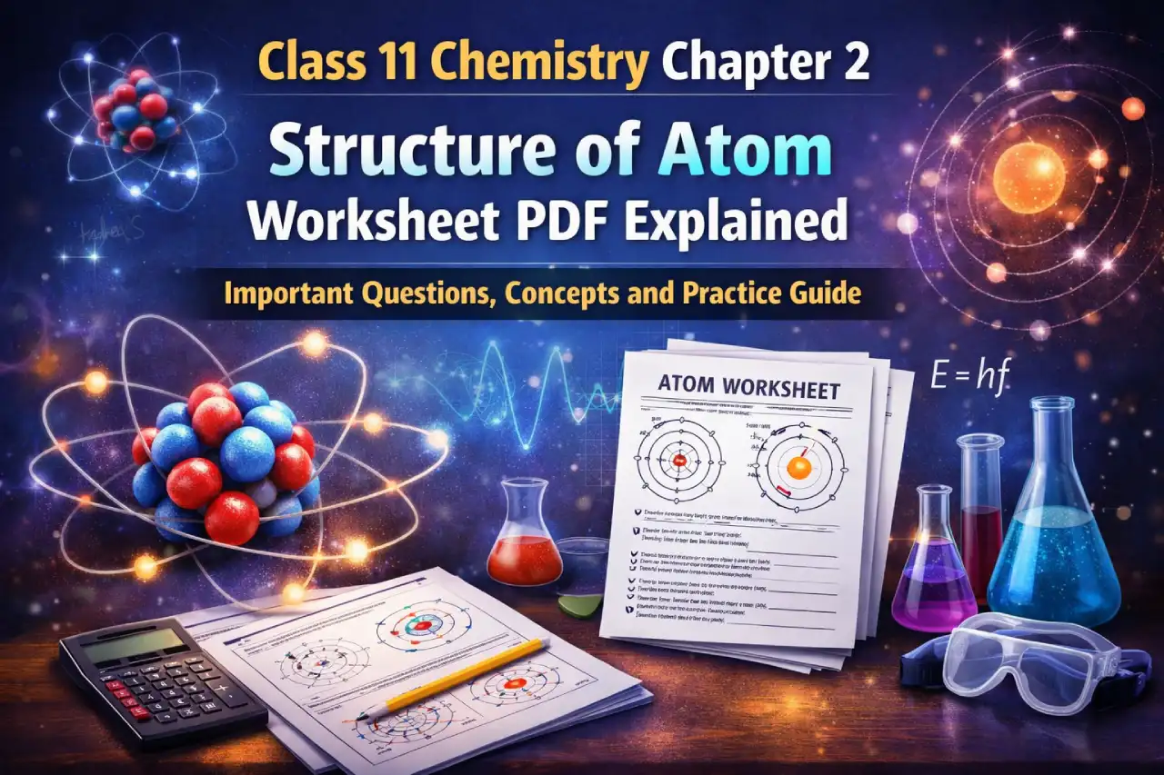 Class 11 Chemistry Chapter 2 Structure of Atom Worksheet PDF Explained: Important Questions, Concepts and Practice Guide