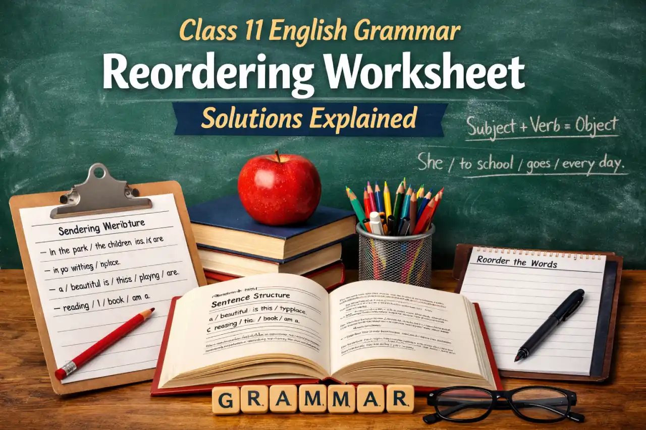 Class 11 English Grammar Reordering Worksheet Solutions Explained
