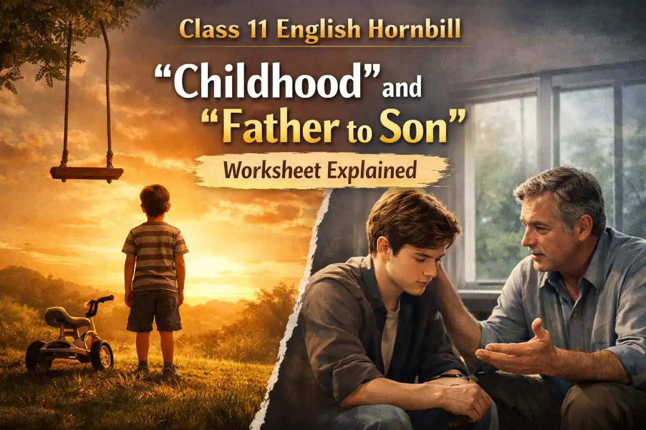 Class 11 English Hornbill “Childhood” and “Father to Son” Worksheet Explained