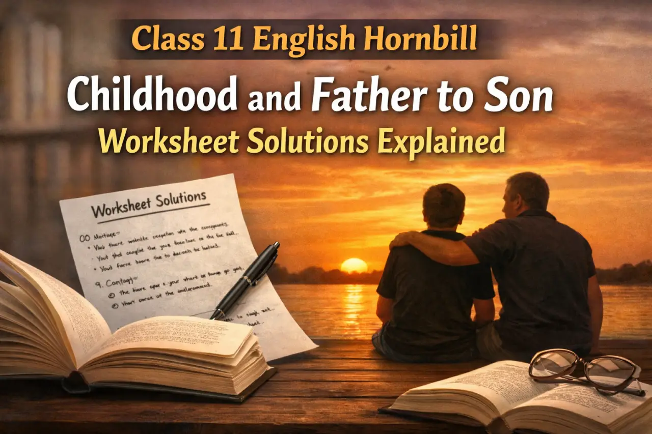 Class 11 English Hornbill Childhood and Father to Son Worksheet Solutions Explained