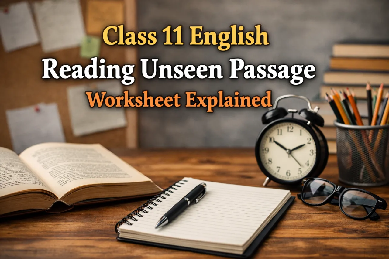 Class 11 English Reading Unseen Passage Worksheet Explained