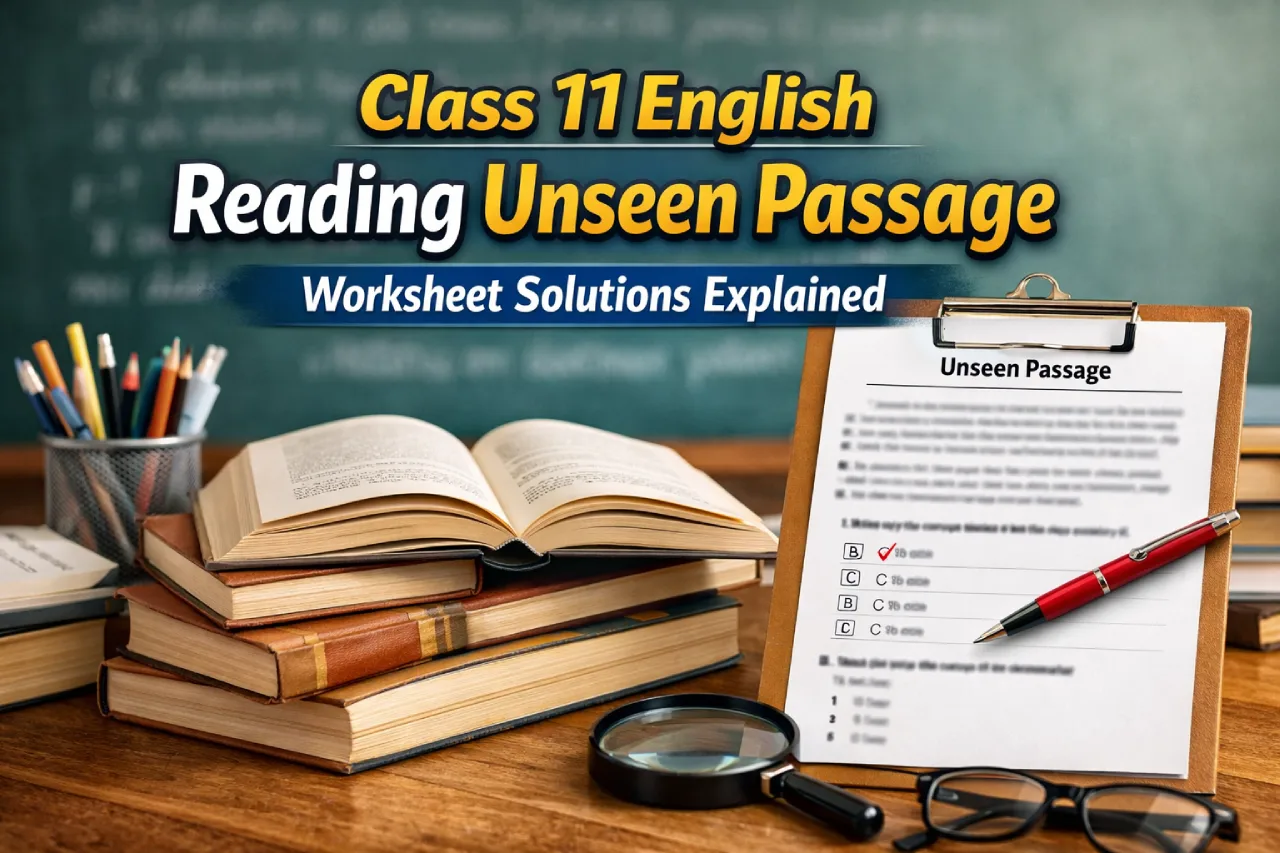 Class 11 English Reading Unseen Passage Worksheet Solutions Explained