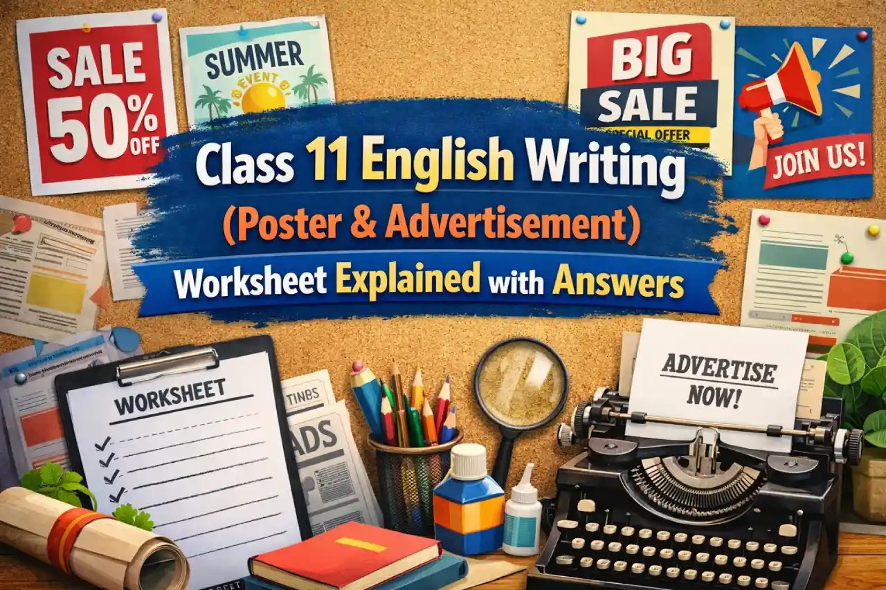 Class 11 English Writing (Poster & Advertisement) Worksheet Explained with Answers