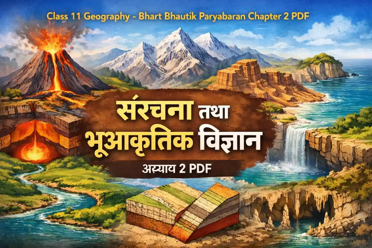 Class 11 Geography - Bhart Bhautik Paryabaran Chapter 2 PDF: संरचना तथा भूआकृतिक विज्ञान
