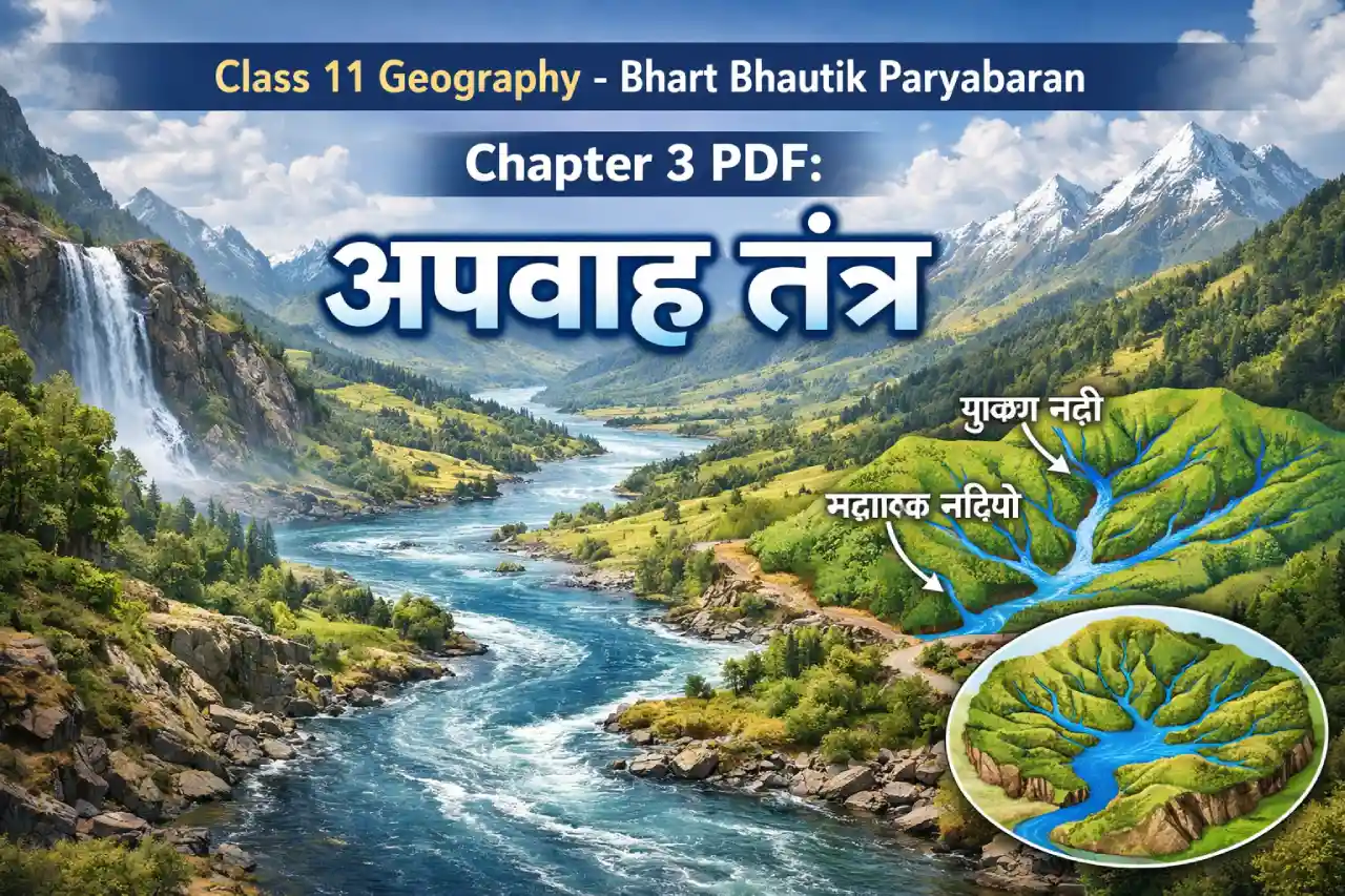 Class 11 Geography - Bhart Bhautik Paryabaran Chapter 3 PDF: अपवाह तंत्र