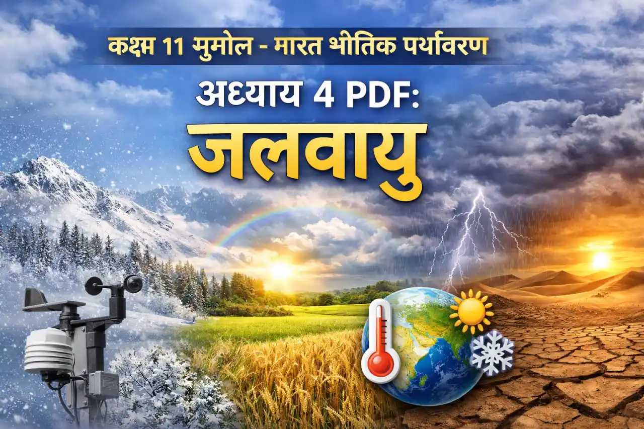 Class 11 Geography-Bhart Bhautik Paryabaran Chapter 4 PDF: जलवायु
