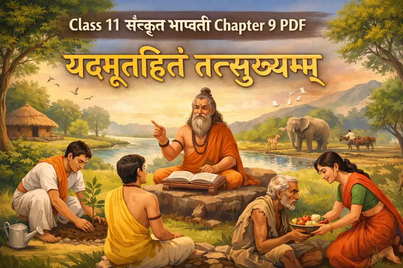 Class 11 Sanskrit Bhaswati Chapter 9 PDF: यद्भूतहितं तत्सुख्यम्
