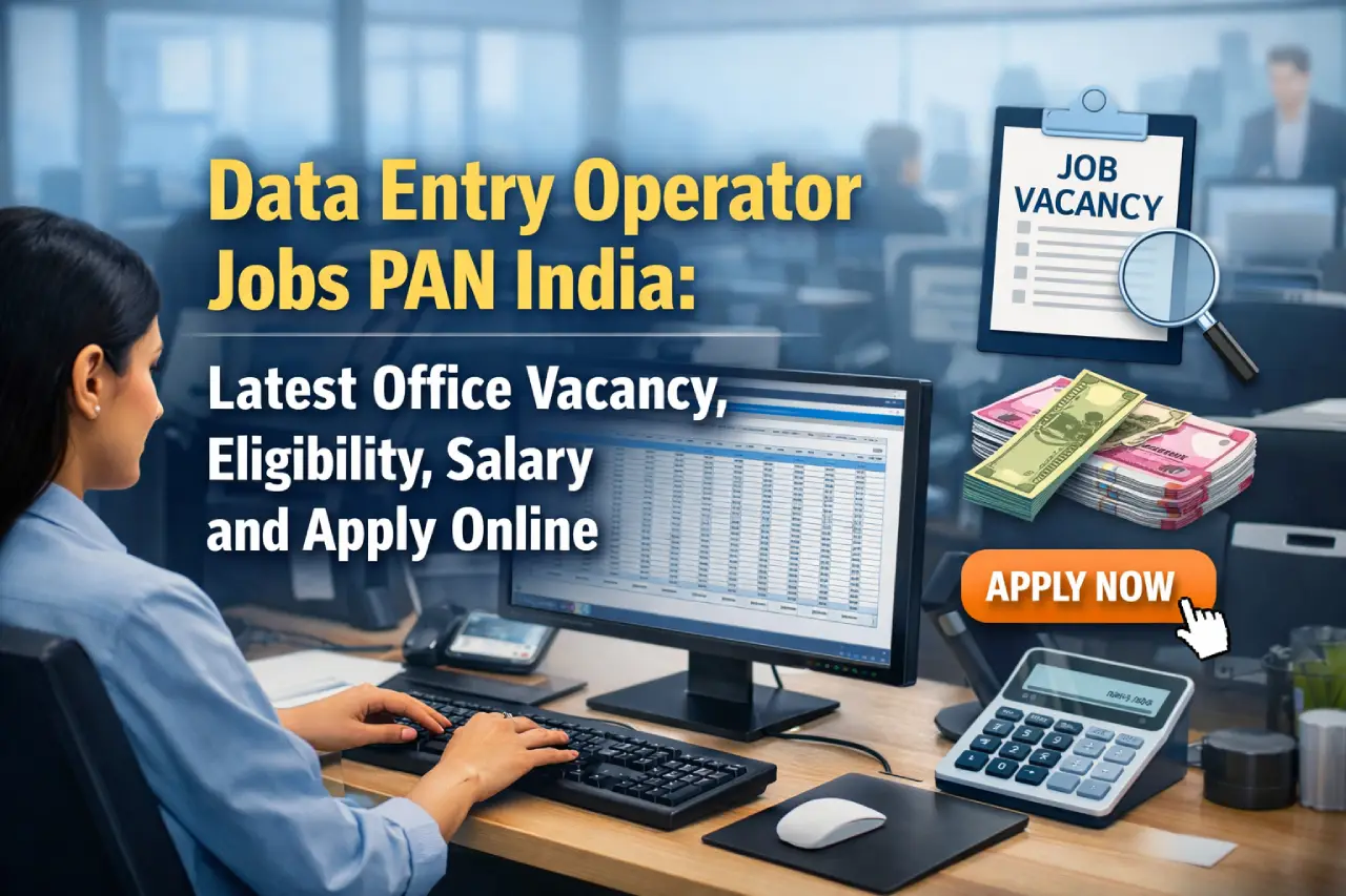 Data Entry Operator Jobs PAN India: Latest Office Vacancy, Eligibility, Salary and Apply Online