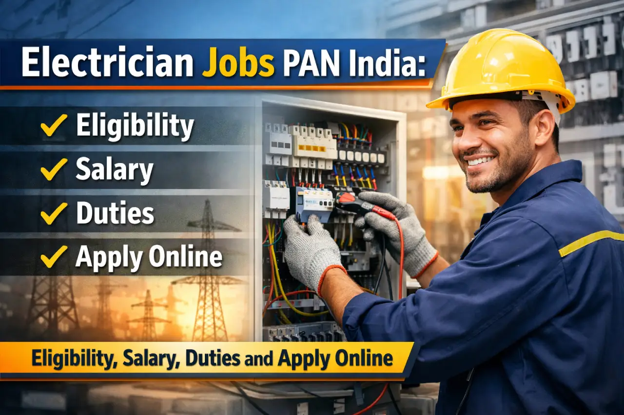Electrician Jobs PAN India: Eligibility, Salary, Duties and Apply Online