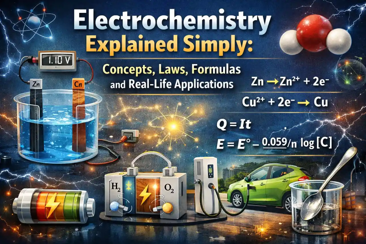 Electrochemistry Explained Simply: Concepts, Laws, Formulas and Real-Life Applications
