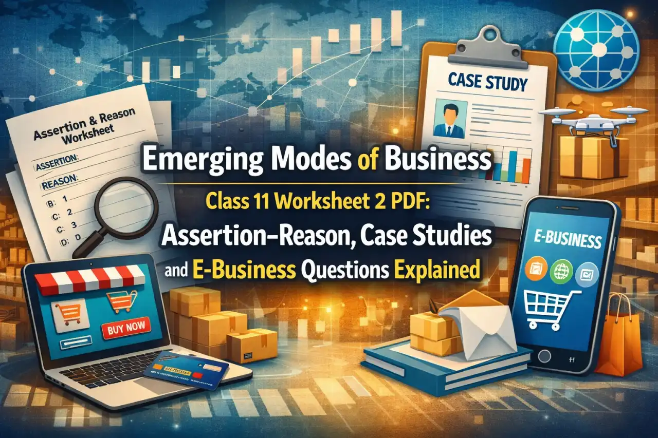 Emerging Modes of Business Class 11 Worksheet 2 PDF: Assertion–Reason, Case Studies and E-Business Questions Explained