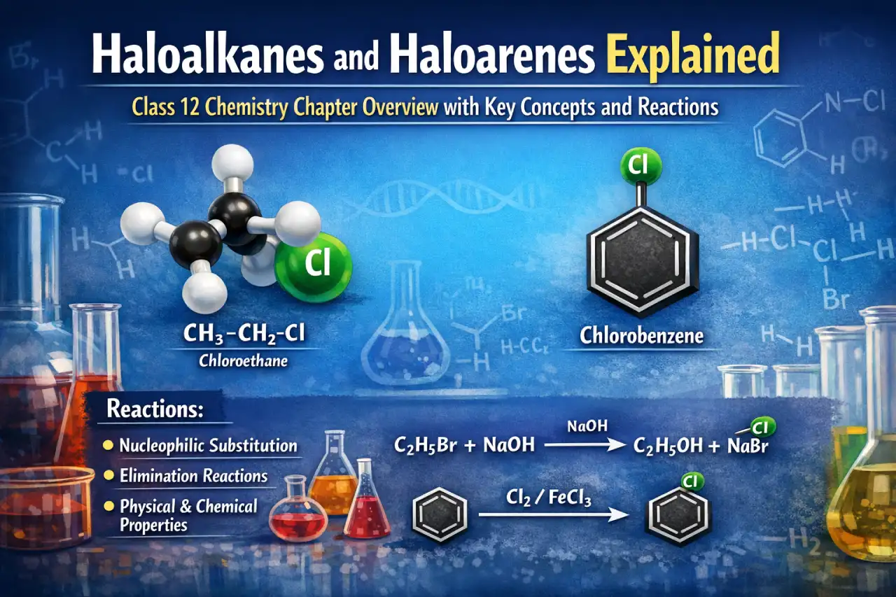 Haloalkanes and Haloarenes Explained: Class 12 Chemistry Chapter Overview with Key Concepts and Reactions