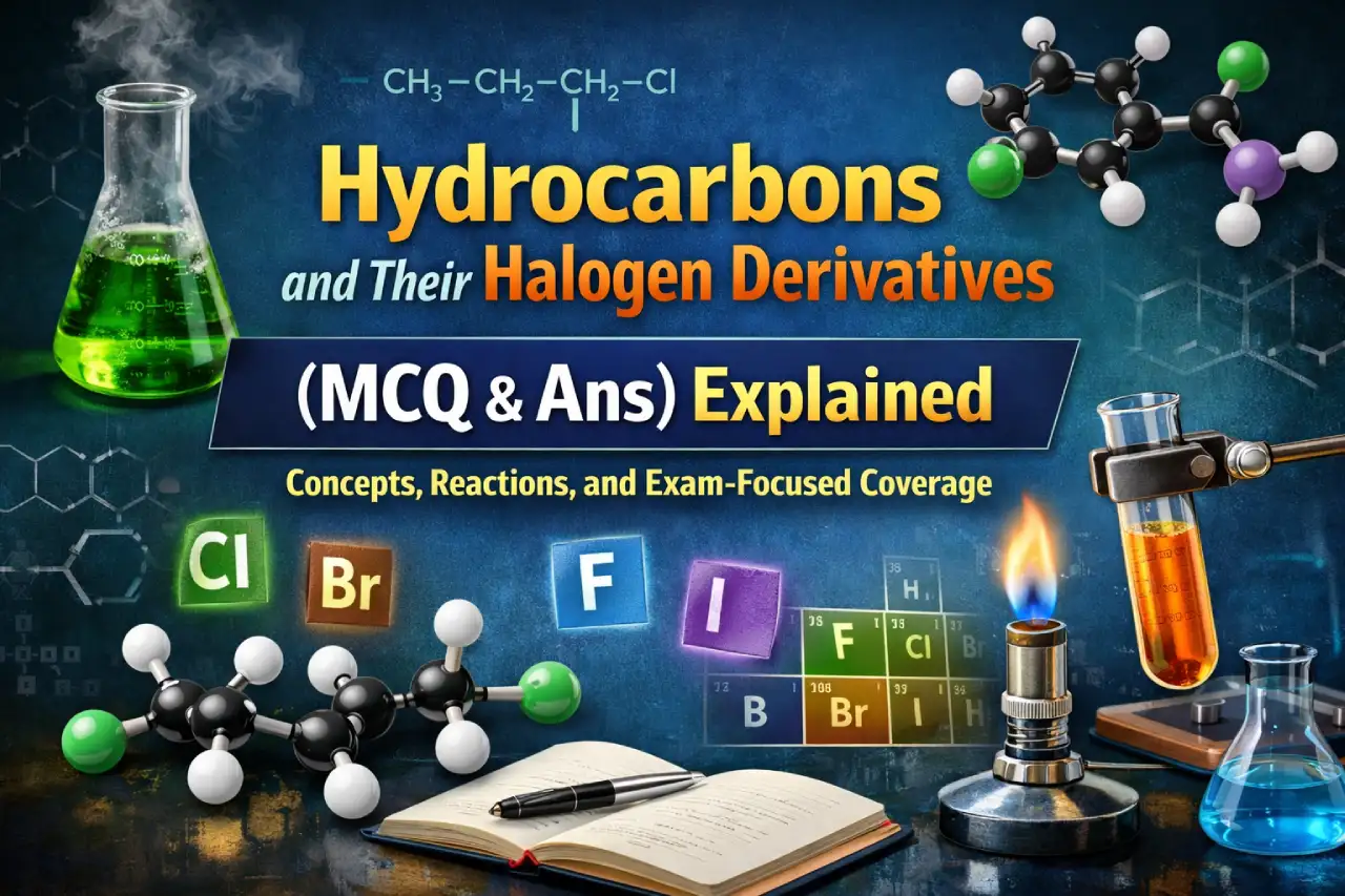 Hydrocarbons and Their Halogen Derivatives (MCQ & Ans) Explained: Concepts, Reactions, and Exam-Focused Coverage