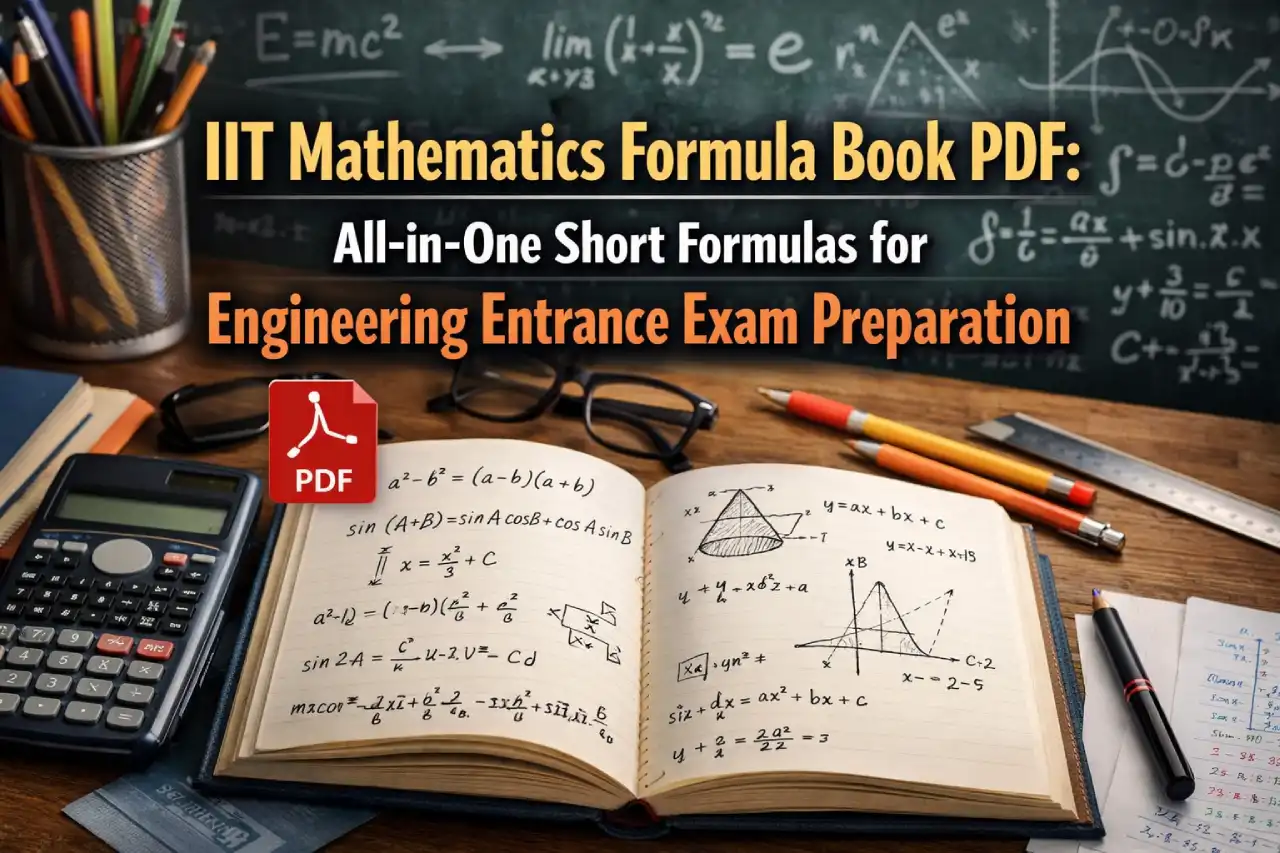 IIT Mathematics Formula Book PDF: All-in-One Short Formulas for Engineering Entrance Exam Preparation