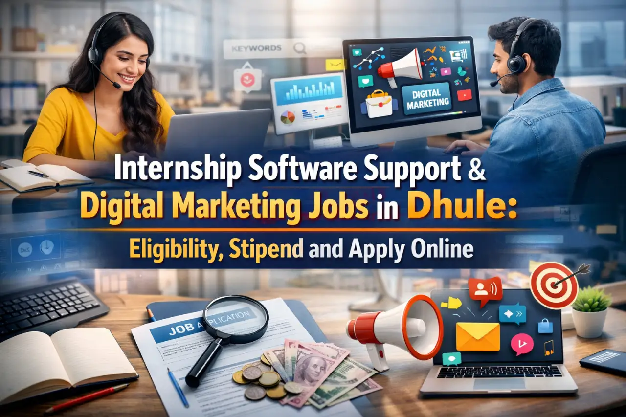 Internship Software Support & Digital Marketing Jobs in Dhule: Eligibility, Stipend and Apply Online