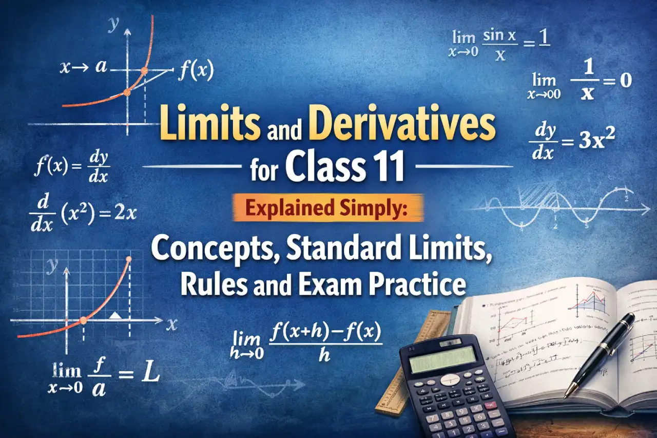 Limits and Derivatives for Class 11 Explained Simply: Concepts, Standard Limits, Rules and Exam Practice