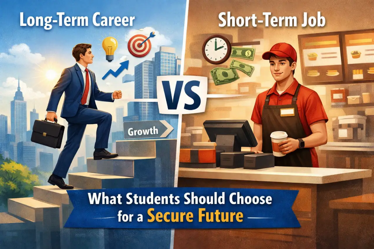 Long-Term Career vs Short-Term Job: What Students Should Choose for a Secure Future