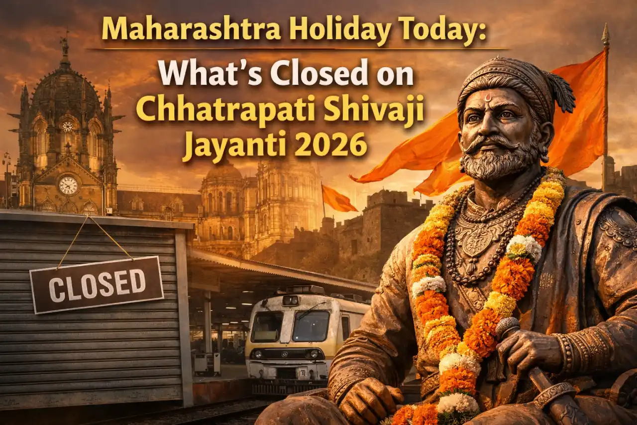 Maharashtra Holiday Today: What’s Closed on Chhatrapati Shivaji Jayanti 2026