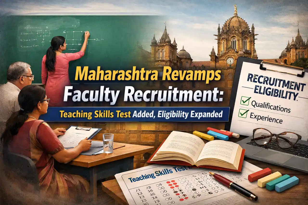 Maharashtra Revamps Faculty Recruitment: Teaching Skills Test Added, Eligibility Expanded