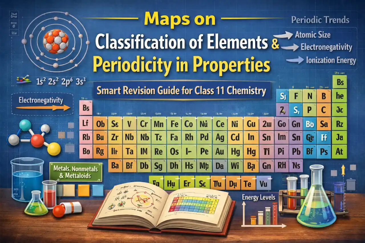 Maps on Classification of Elements & Periodicity in Properties – Smart Revision Guide for Class 11 Chemistry