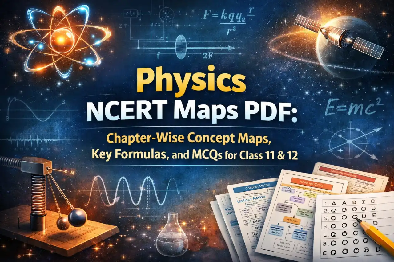 Physics NCERT Maps PDF: Chapter-Wise Concept Maps, Key Formulas, and MCQs for Class 11 & 12