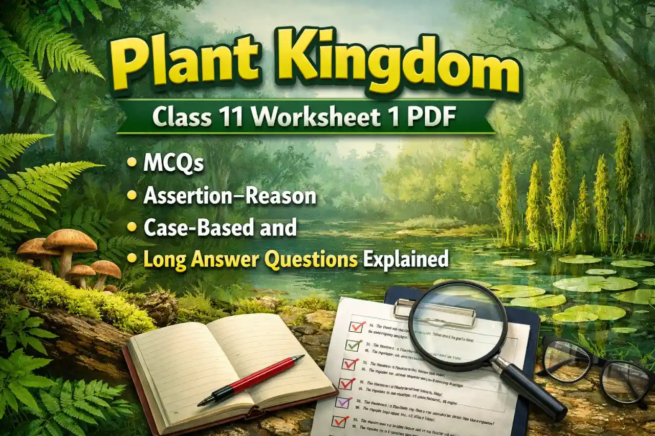 Plant Kingdom Class 11 Worksheet 1 PDF: MCQs, Assertion–Reason, Case-Based and Long Answer Questions Explained