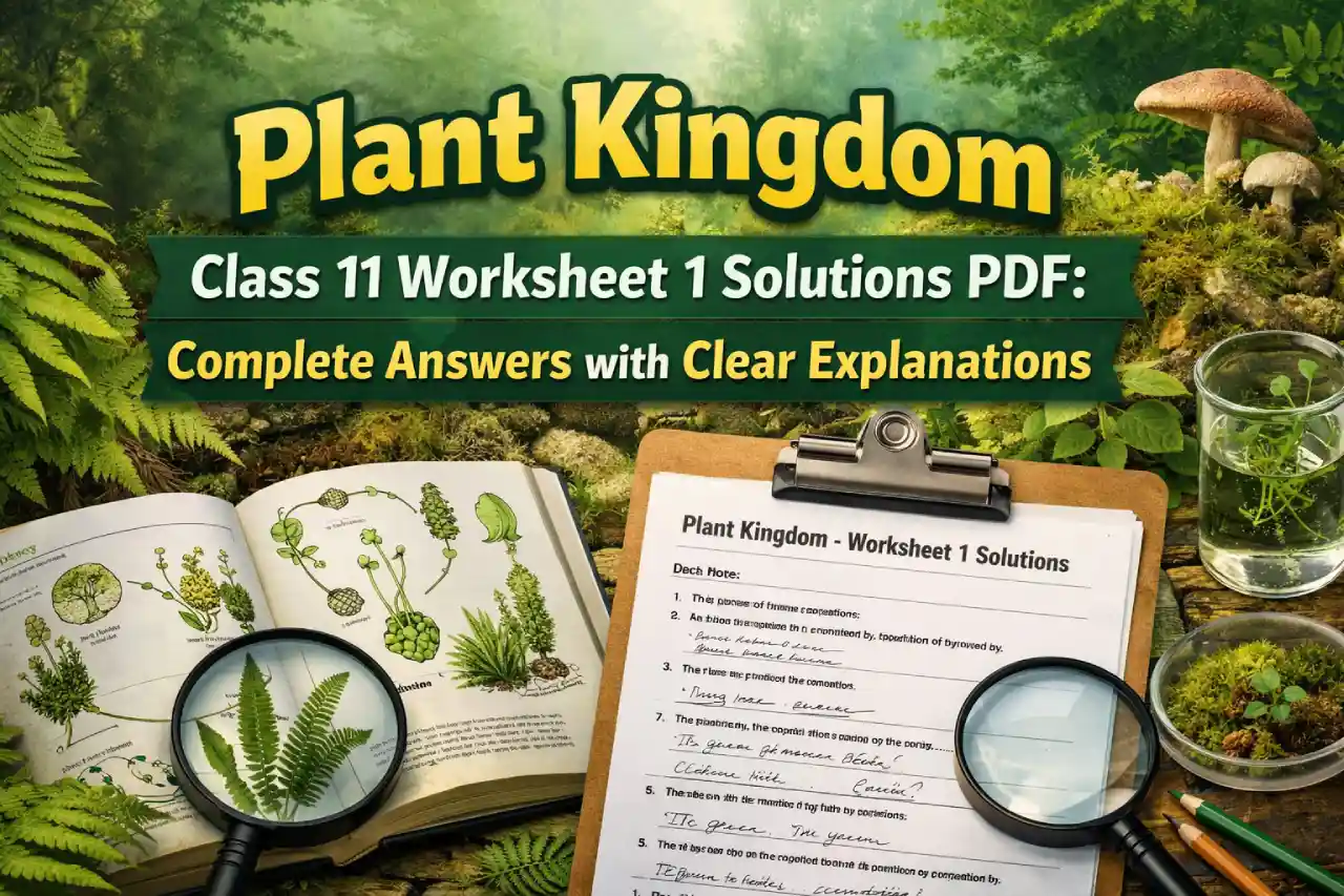 Plant Kingdom Class 11 Worksheet 1 Solutions PDF: Complete Answers with Clear Explanations