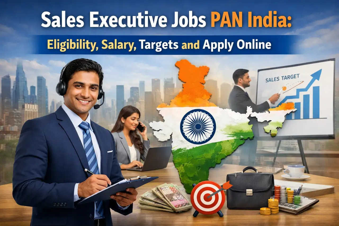 Sales Executive Jobs PAN India: Eligibility, Salary, Targets and Apply Online