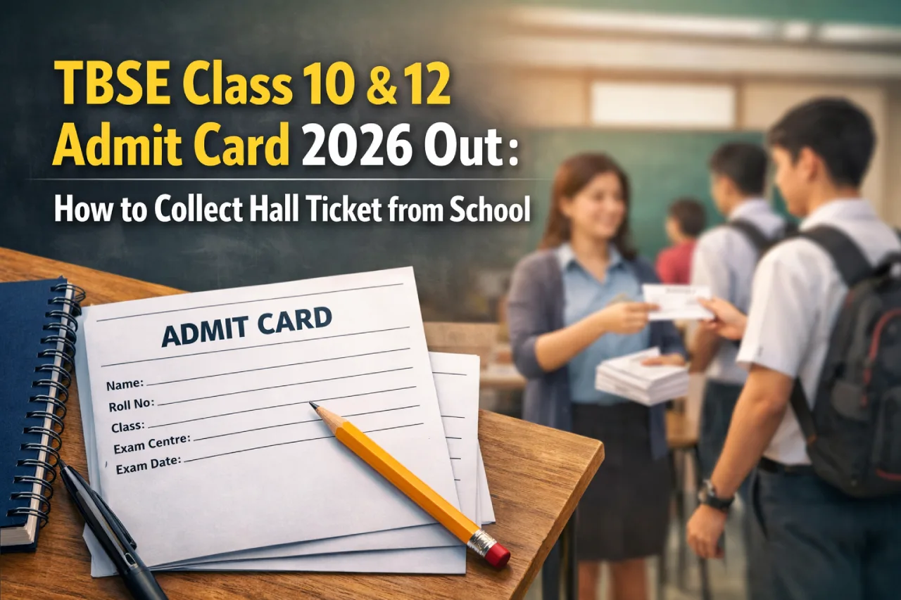 TBSE Class 10 & 12 Admit Card 2026 Out: How to Collect Hall Ticket from School