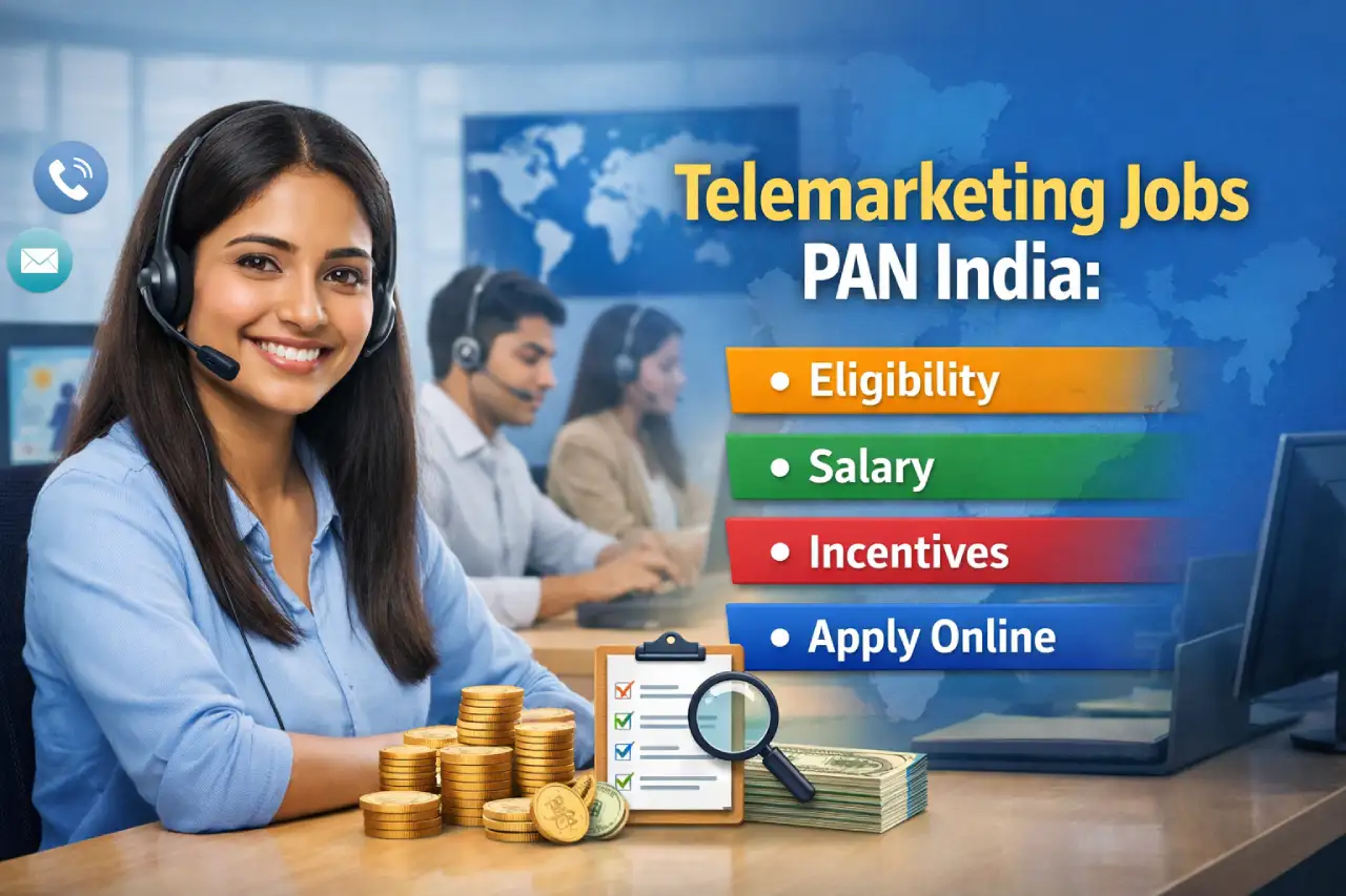 Telemarketing Jobs PAN India: Eligibility, Salary, Incentives and Apply Online
