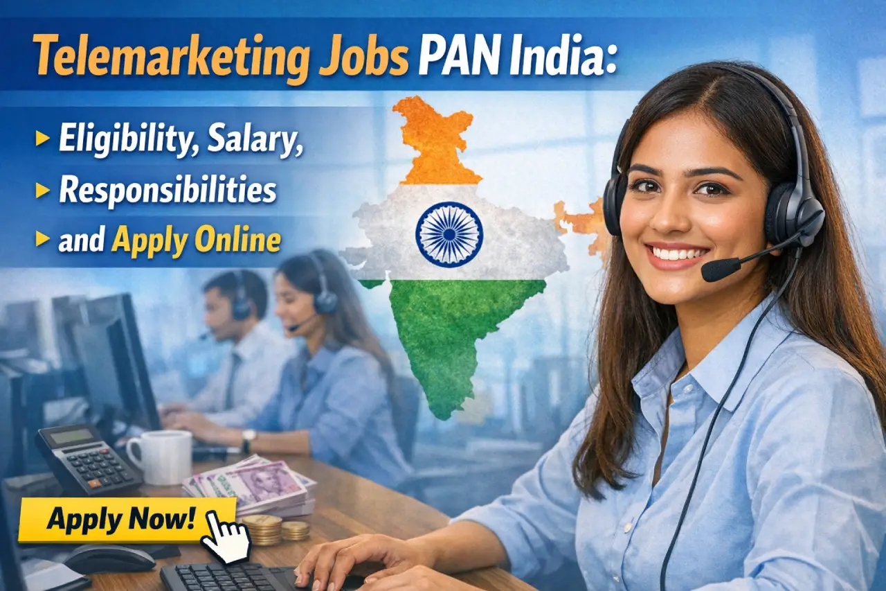 Telemarketing Jobs PAN India: Eligibility, Salary, Responsibilities and Apply Online