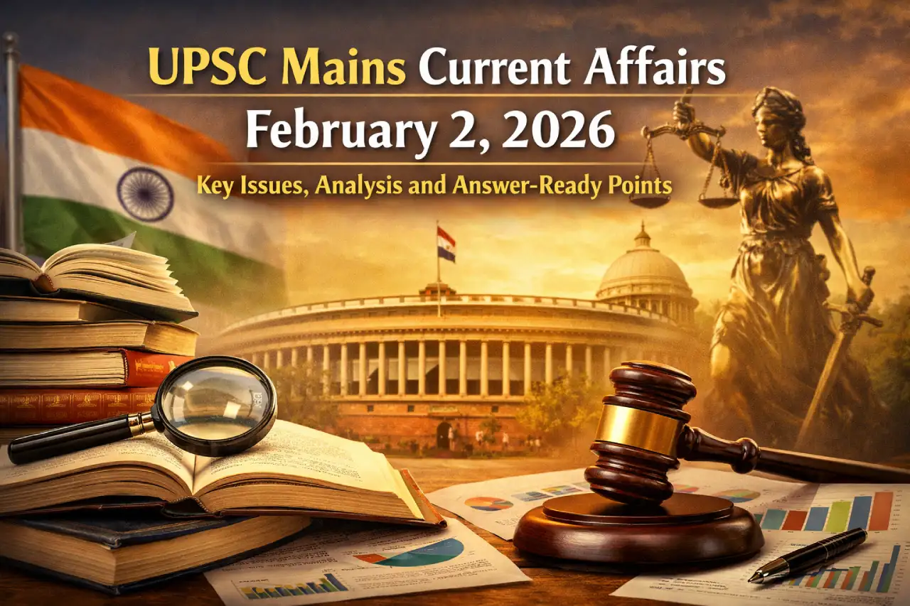 UPSC Mains Current Affairs for February 2, 2026: Key Issues, Analysis and Answer-Ready Points