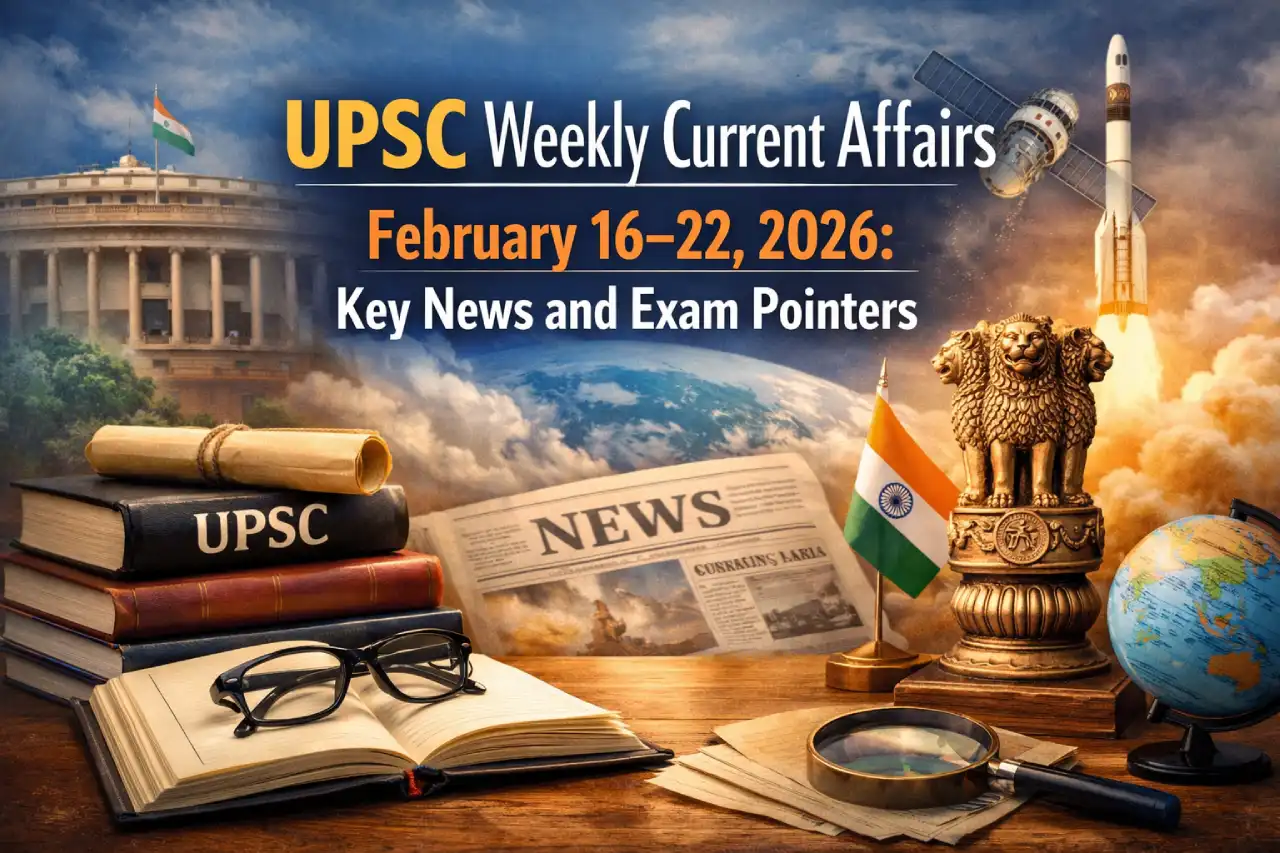 UPSC Weekly Current Affairs February 16–22, 2026: Key News and Exam Pointers