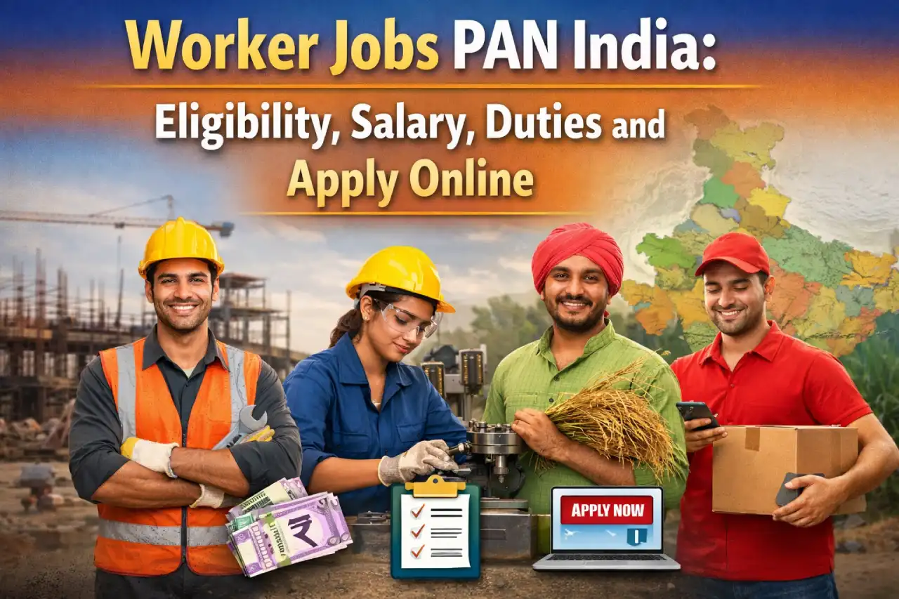 Worker Jobs PAN India: Eligibility, Salary, Duties and Apply Online
