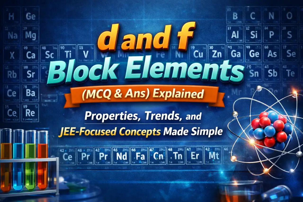 d and f Block Elements (MCQ & Ans) Explained: Properties, Trends, and JEE-Focused Concepts Made Simple