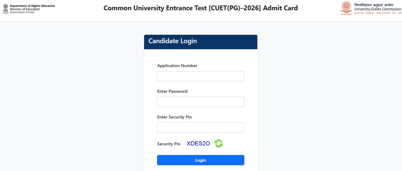 CUET PG 2026 Admit Card Released – Download Hall Ticket at exams.nta.nic.in