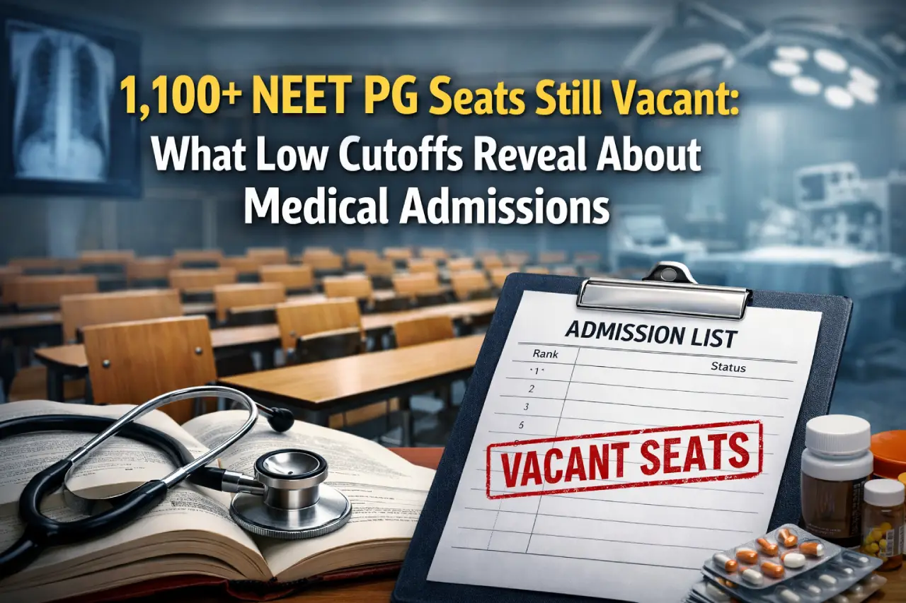 1,100+ NEET PG Seats Still Vacant: What Low Cutoffs Reveal About Medical Admissions